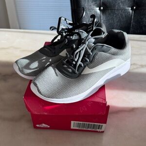 Athletic Works Gray and White Memory Foam Sneakers